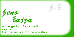 jeno bajza business card