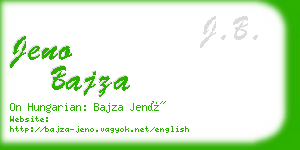 jeno bajza business card